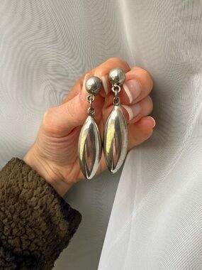 Sterling Silver Drop Dangle Earrings - Silver